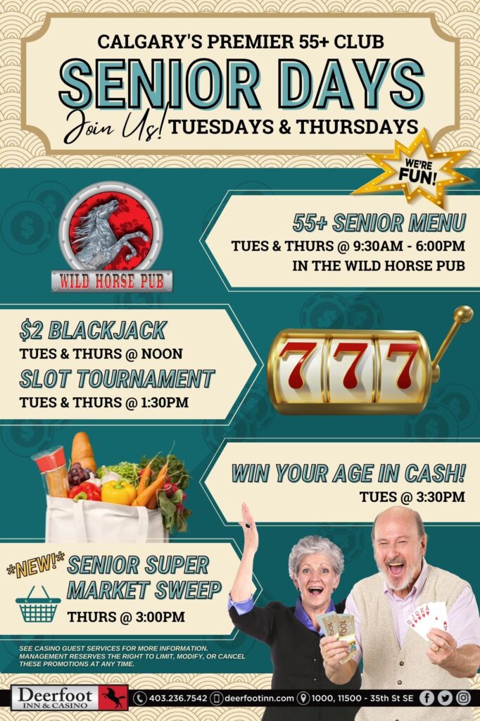 Deerfoot Inn & Casino 55+ Senior Days Promotions